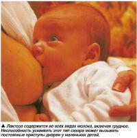 Лактоза содержится во всех видах молока, включая грудное