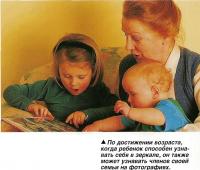 По достижении возраста ребенок способен узнавать членов своей семьи на фотографиях