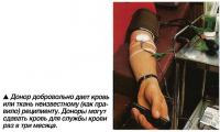 Донор добровольно дает кровь или ткань неизвестному (как правило) реципиенту