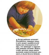 Когда ребенок начинает употреблять твердую пищу, он может отказываться от еды