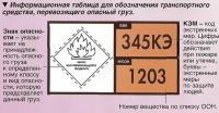 Транспортное средство, перевозящее опасный груз